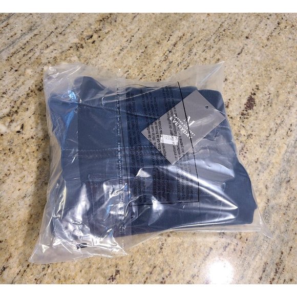 Martha Stewart Everyday Size 4 Womens Pull On Crop Blue Pants Faux Pearl Hem - Picture 12 of 12